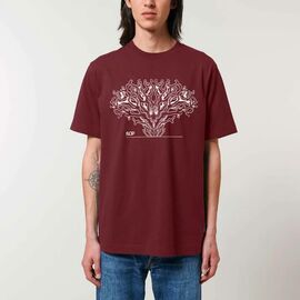 Deep Sea Coral T-shirt-Dark Red