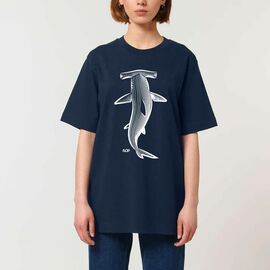 Deep Sea Hammerhead Shark T-shirt-Dark Red