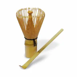 Bamboo broom & bamboo spoon set