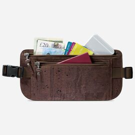 Travel Money Belt - Slim Passport Holder RFID Light Brown