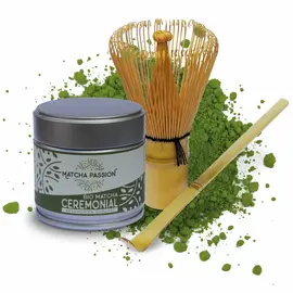 Organic Matcha Ceremonial 30g tin | vegan + broom & spoon