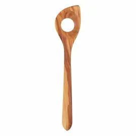 Biodora olive wood cooking spoon pointed with hole