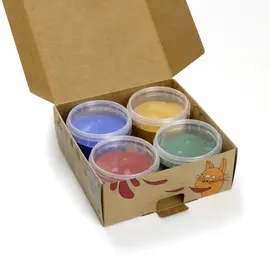 Finger paints set of 4 "Aki" - red, yellow, green, blue
