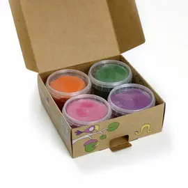 Easy clay set of 4 "Loki" - orange, green, pink, purple