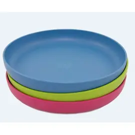Colorful plate from sugar cane set of 3