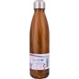 Dora's stainless steel bottle 500 ml motif wood