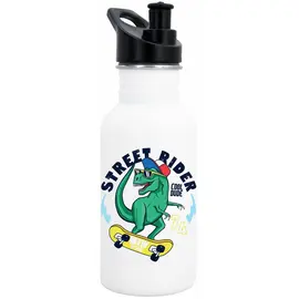 Dora's stainless steel bottle "Dino" 500ml single wall with push pull