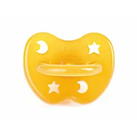 HEVEA pacifier natural rubber / jaw / star & moon (0-3 mon.)