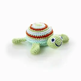 Cotton turtle with rattle