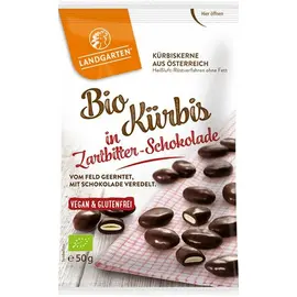 Landgarten Kürbis in Zartbitter-Schokolade Bio (50g)