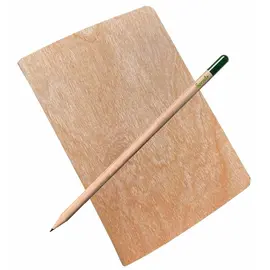Carnet de notes en bois de cerisier avec crayon Sprout