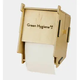 Green Hygiene toilet paper holder Klohaus for Kordula and Rolf