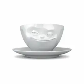 Cup "Grinning" white, 200 ml