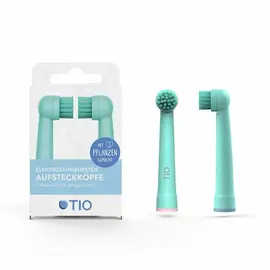 Tiomatik attachment heads for rotary electric toothbrushes