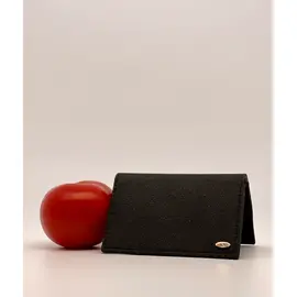 Vegan tomato leather card case-Blue