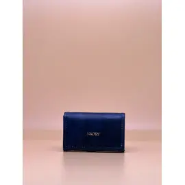 Decent teak leaf leather wallet-Blue