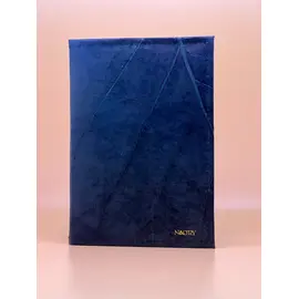 Teak leaf leather notebook/diary-Blue