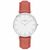 Vegan wristwatch in Silver with White dial