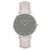 Vegan wristwatch in Silver with Grey dial