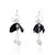 Upcycle with Jing - Black Swan Drop Earrings