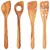 Biodora - Set en bois d'olivier, 2x cuillères de cuisine, 2x spatules