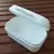 Biodora organic plastic lunch box with hinge closure in white