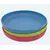Colorful plate from sugar cane set of 3