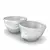 Medium bowl set No. 1 "Grinning & Kissing" in white, 200 ml