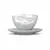 Cup "Grinning" white, 200 ml