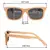 Sonnenbrille aus Buchenholz schwarze Gläser
